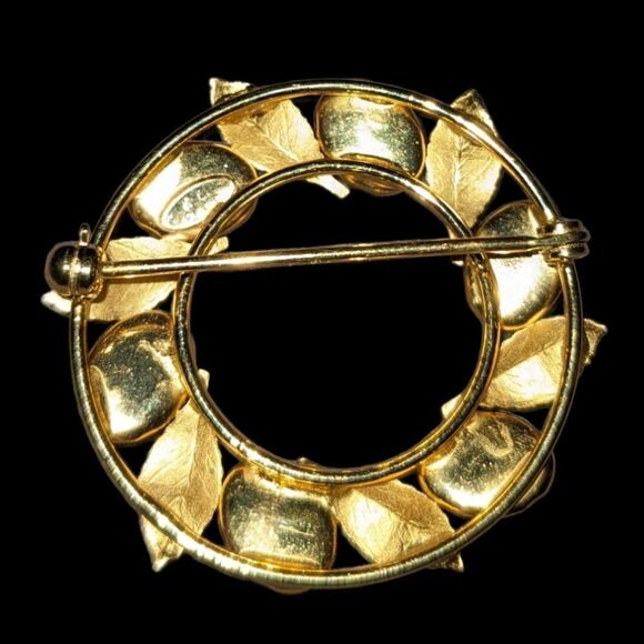 Karen Lynn Vintage Genuine Scarab and matching‎ earrings 12 kt. Gold filled - Picture 6 of 6